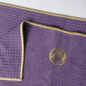Manduka YOGITOES Purple Yoga Mat Towel Skidless Deity Hanuman Non Skid Travel